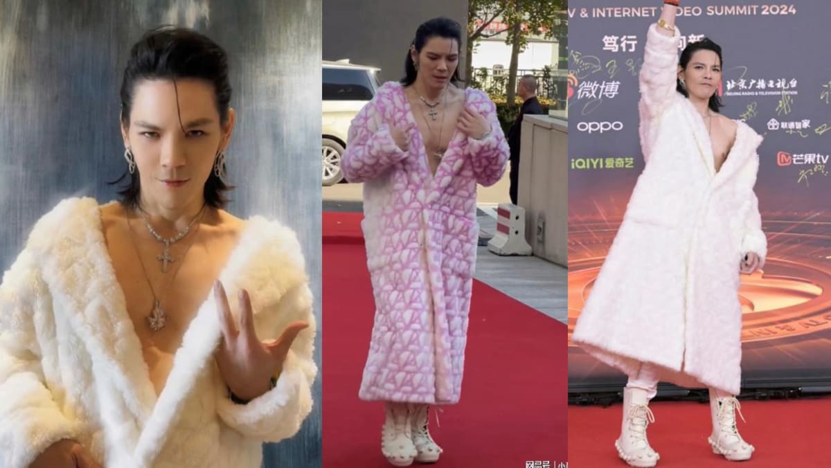 HK Actor Jacky Heung, 40, Wore His Mum’s Fur Coat To An Event