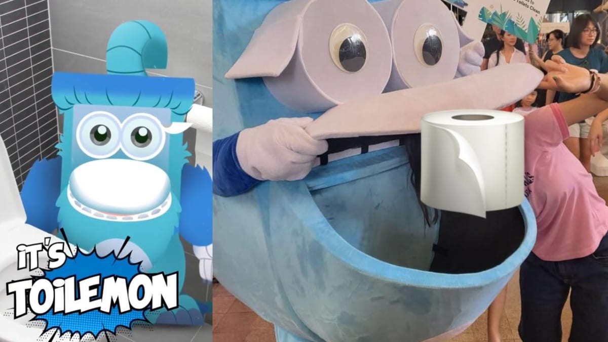 “It Drinks Pee”: S’poreans React To Toilemon, SG’s Public Toilet Cleanliness Mascot