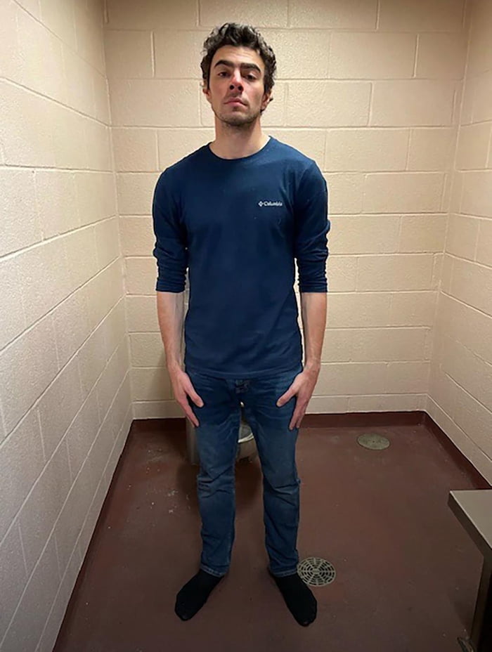 Luigi Mangione, suspect in C.E.O. killing, photographed in his holding cell after being charged with murder