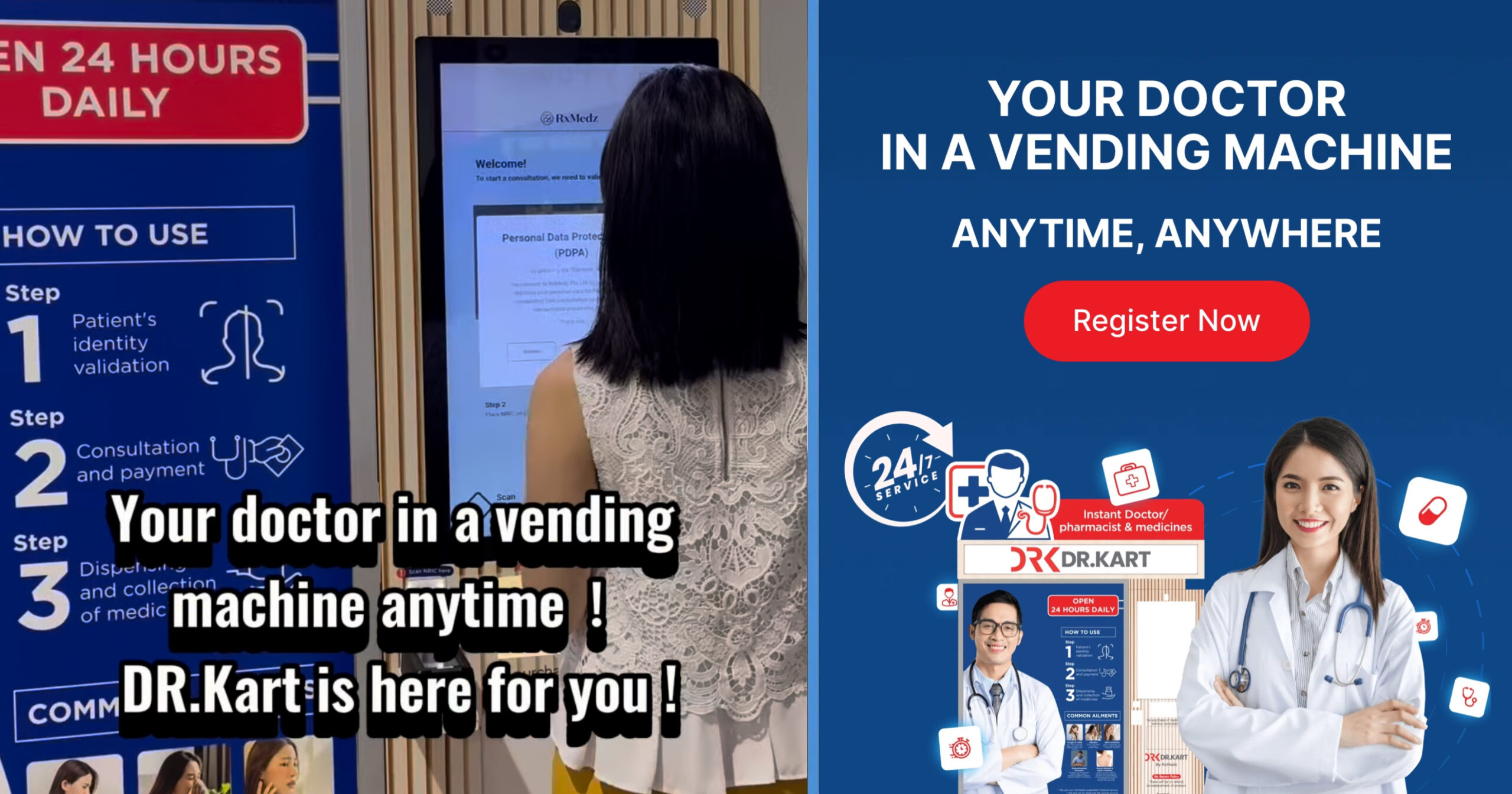 There’s a 24/7 Vending Machine in Tampines That Offers Doctor Consultation, MC & Medication on the Spot