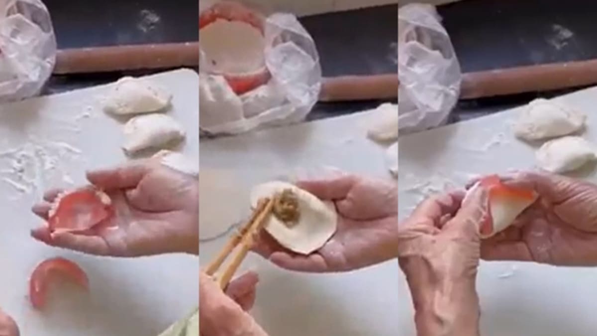 Woman Uses Dentures To Make Dumplings