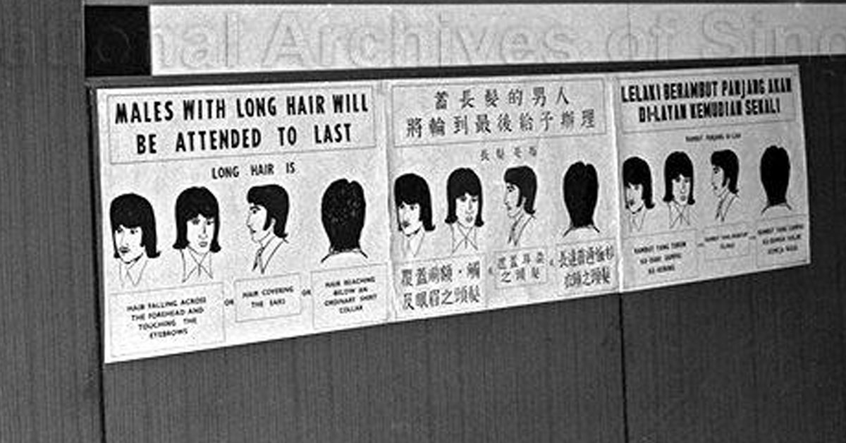 A Summary of Why Long Hair Was Once “Banned” for Guys in Singapore