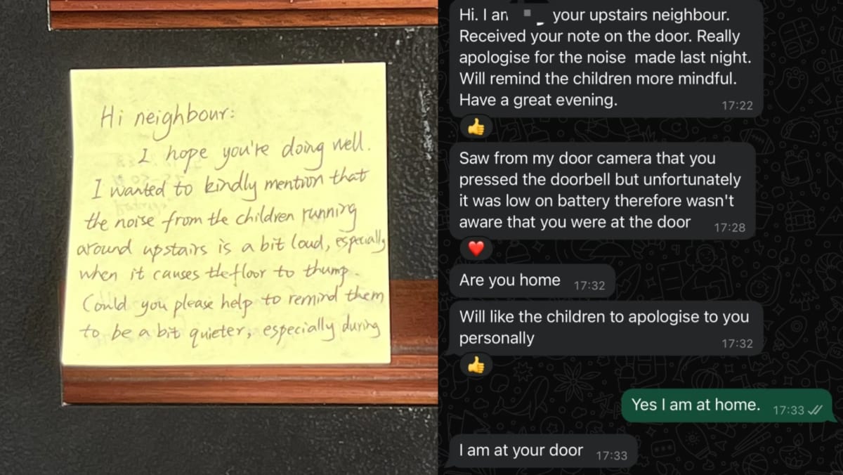 Woman Living In HDB Flat Gets Heartwarming Apology From Noisy Upstairs Neighbour