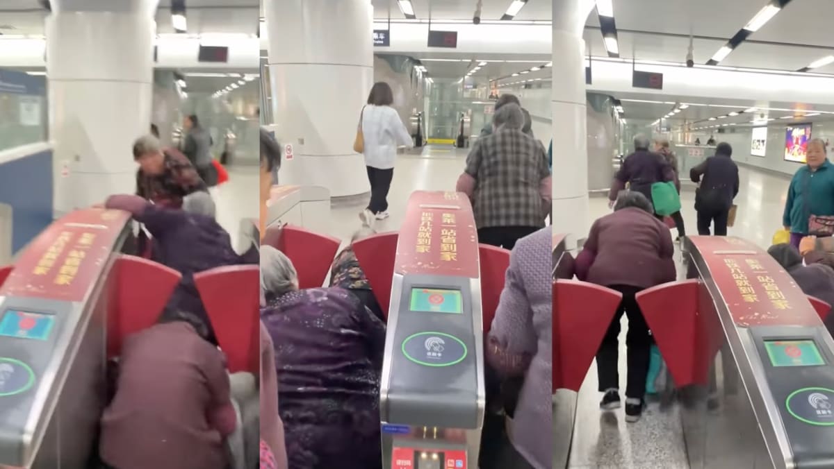 Grandmas In China Seen Crawling Under Gantry To Avoid Paying Train Fares