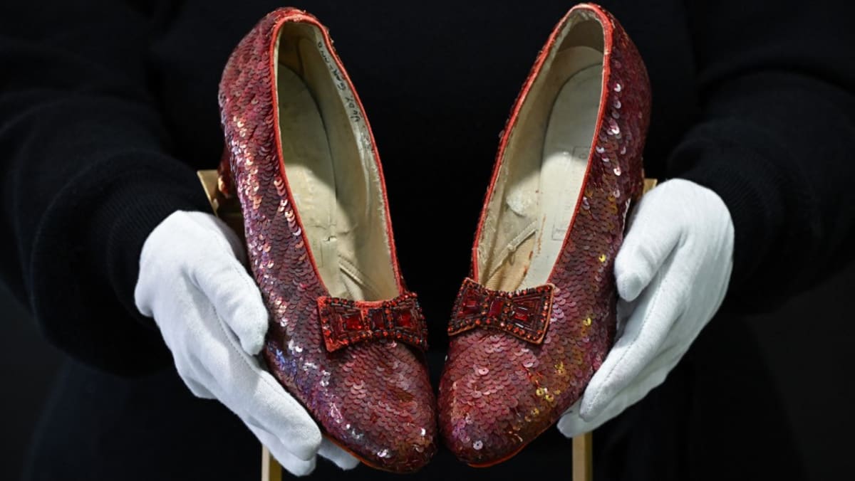 Stolen ruby slippers worn by Judy Garland in The Wizard of Oz are auctioned for US million