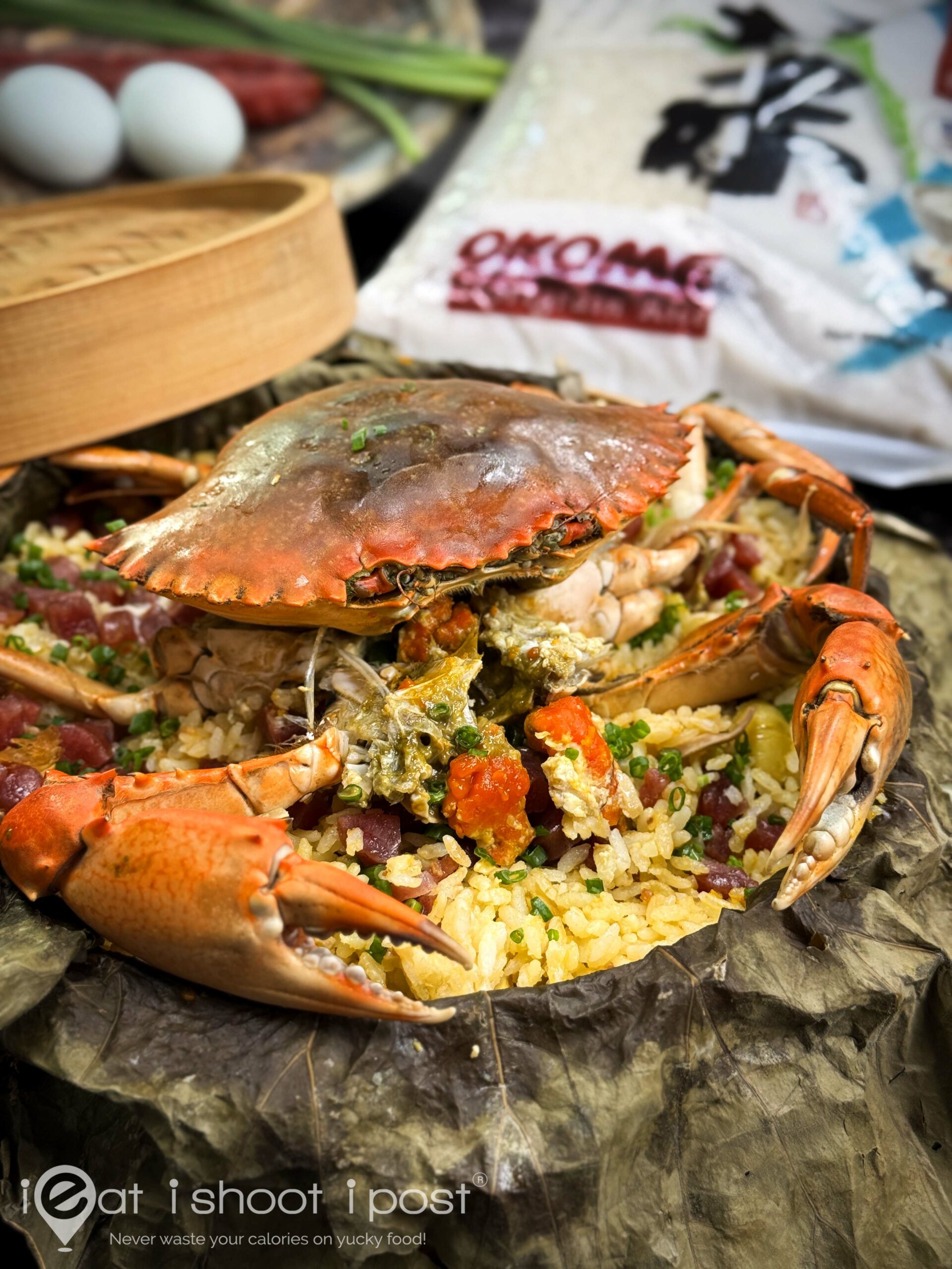 Yummy Umami Steamed Crab Rice Recipe with USA Calrose Rice