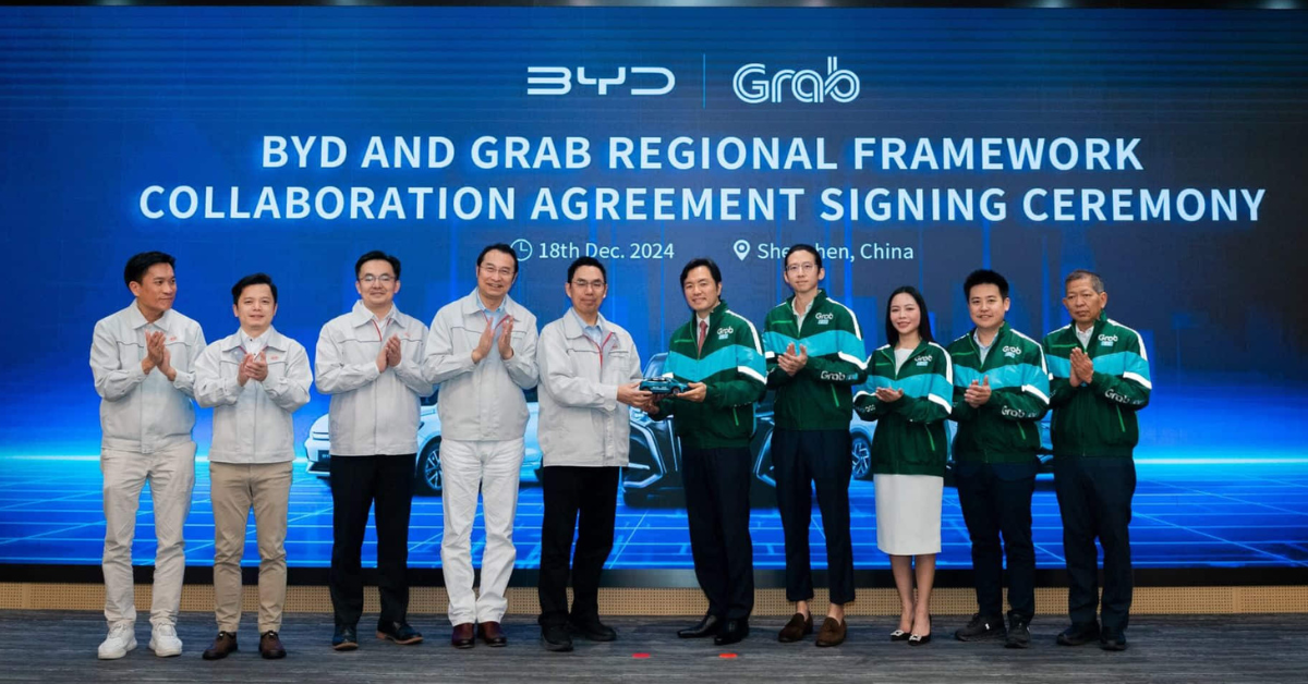 Grab partners BYD to roll out 50,000 EVs to SEA driver-partners