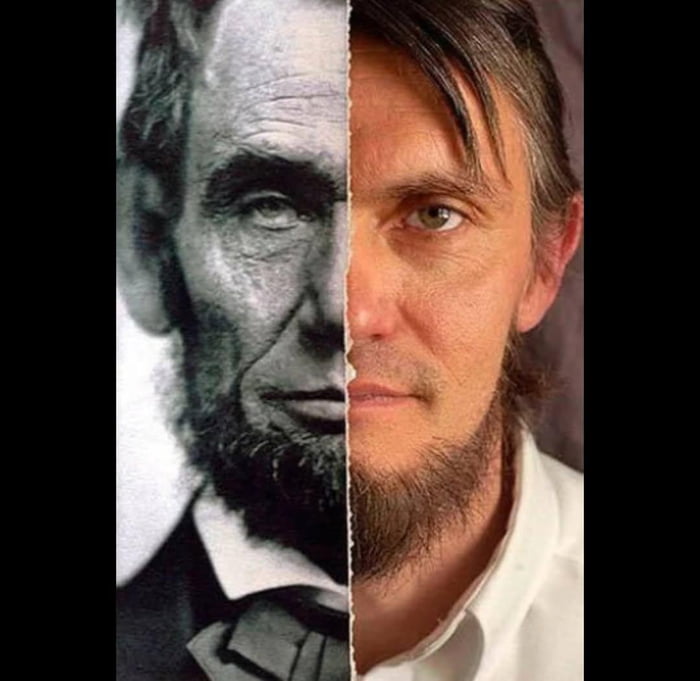 Abraham Lincoln and his 11th generation cousin Ralph Lincoln